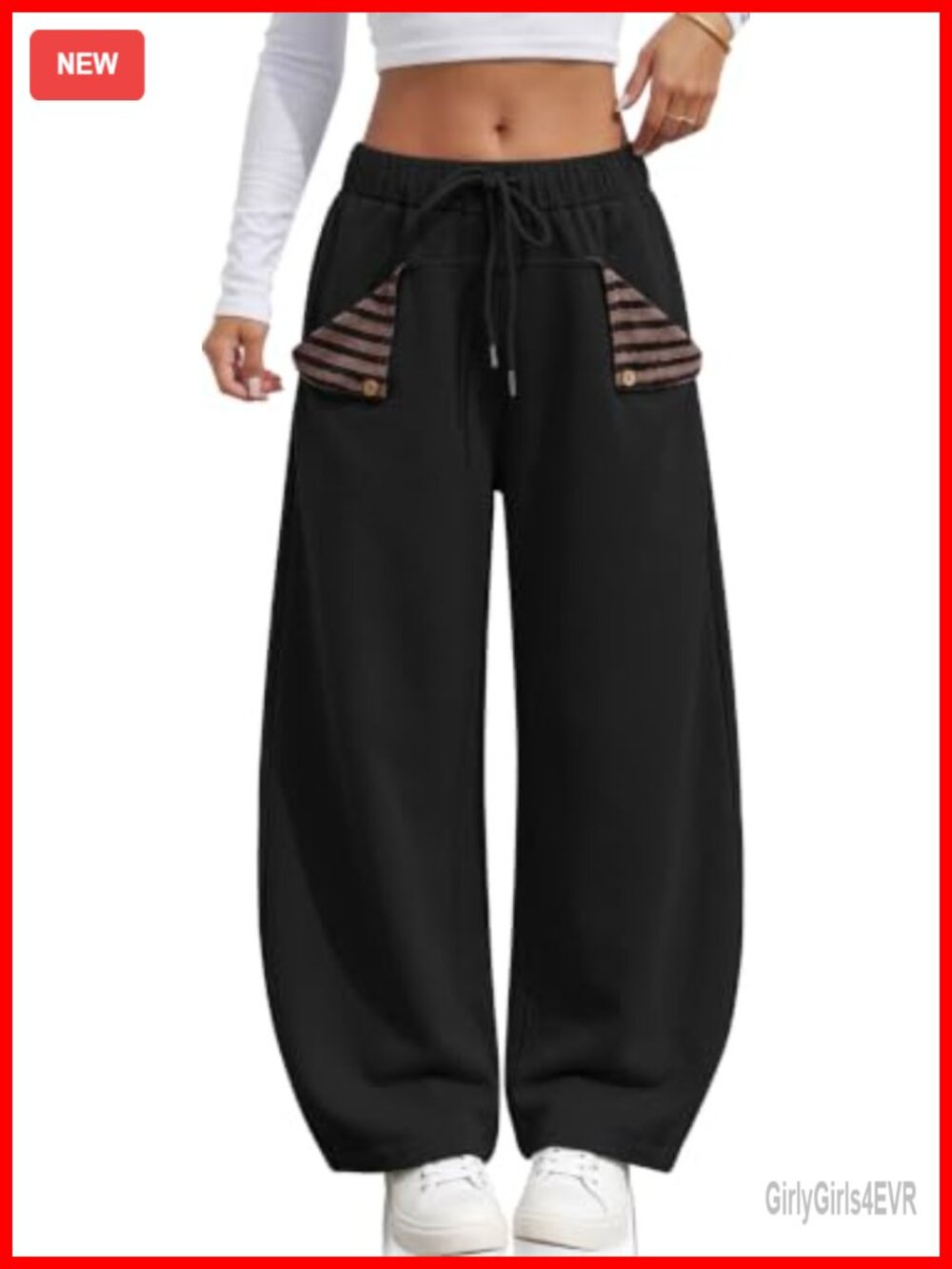 Barrel Sweatpants High Rise Wide Leg Baggy Lounge Pants Drawstring